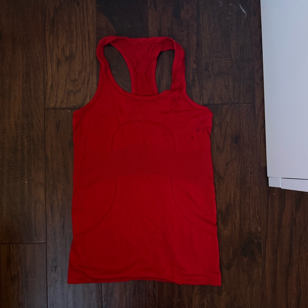 Red Swiftly Tech Lululemon Racerback tank